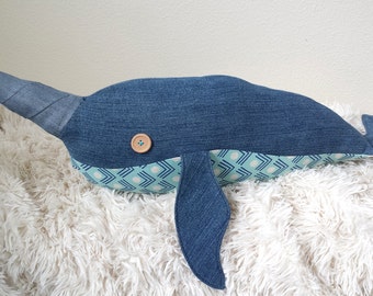 narwhal plush pillow