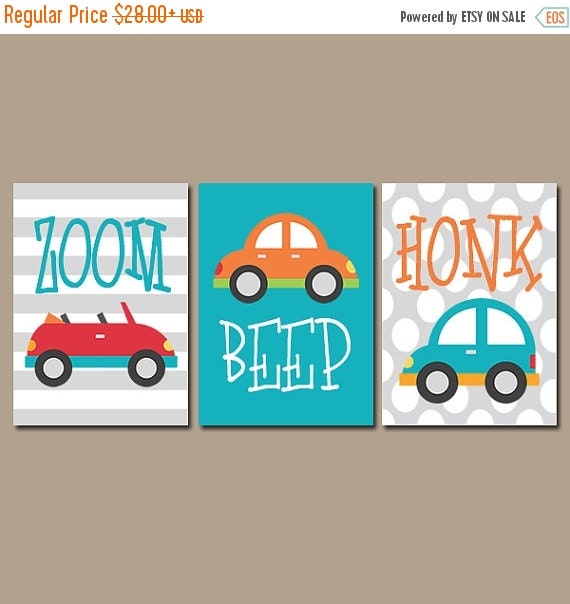 Boy Nursery Wall Art CARS Wall Art Transportation by TRMdesign