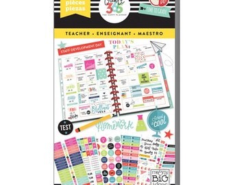 Big Teacher Planner Sticker 1733/Pkg Create 365 Happy Planner Sticker Value Pack (PPSV-14)