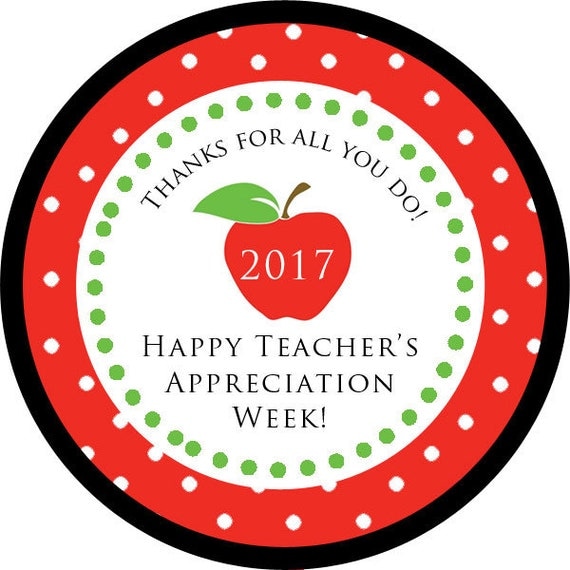 Teachers Appreciation Week Gift Thank You PERSONALIZED Stickers, Tags ...