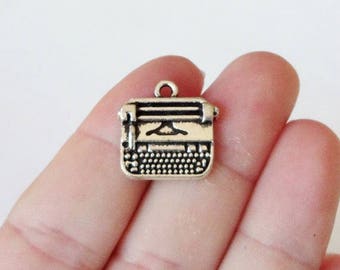 4, Typewriter, Type, Writer, Author, Teacher Charms 18x18mm ITEM:BI23