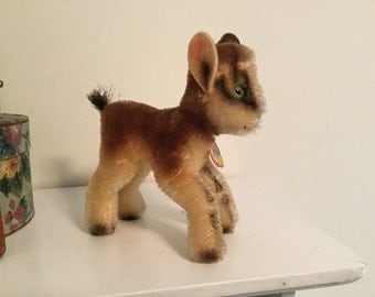 Vintage Steiff Mohair Zicky Goat Antique Toy Chamois
