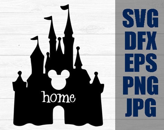 Download Disney Castle home Iron On Decal Cutting File / Clipart in