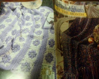 Afghan Crochet Pattern Leaflet Q Hook Afghans By The Month Leisure Arts 3138 Crocheting Patterns
