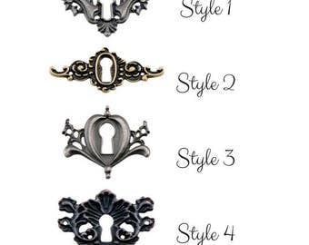 Tim Holtz Idea-Ology locket keys - keyhole charms - vintage style - antique style