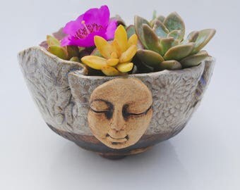 ceramic planter pot garden plant bowl window garden buddha planter
