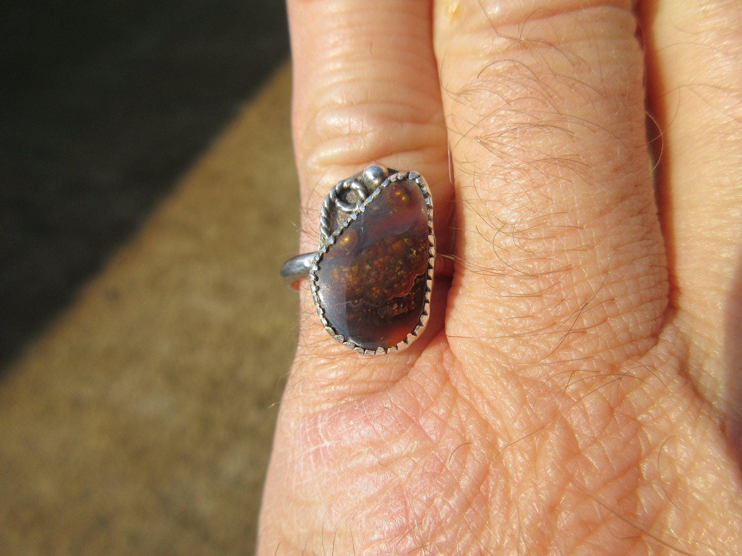 Sterling Silver Mexican Fire Agate Ring Size 8 34 Free 