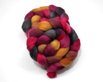 Polwarth Wool Roving (Combed Top) - Hand Dyed Roving for Felting or Spinning