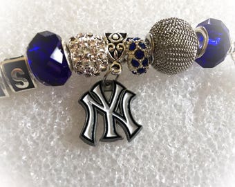 New York Yankees Baseball inspired handmade jewelry bracelets