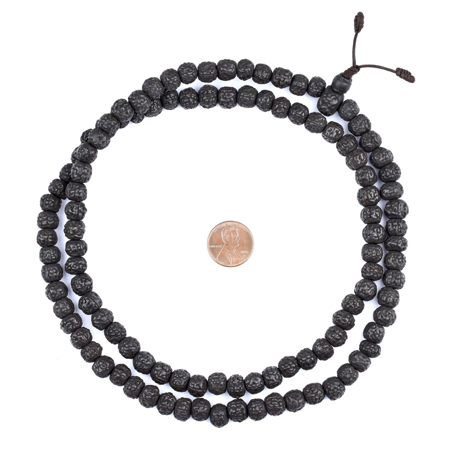 108 Black Rudraksha Beads Meditation & Prayer Beads Black