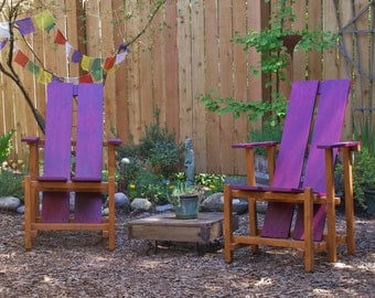 Gorgeous Two-Color Lounge Chair For Garden and Deck - LOCAL PICKUP ONLY - Custom Outdoor Furniture by Laughing Creek