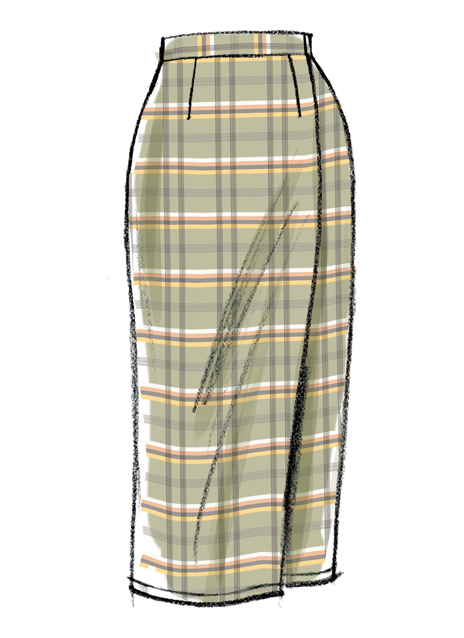 Pick Your Size Vogue Skirt Pattern V8956 Misses' Wrap Skirts in Six