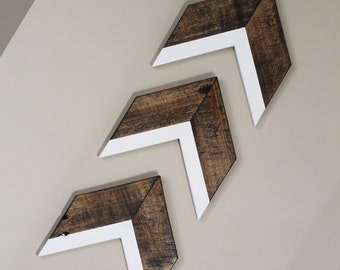 Arrow Wall Decor Trio | Chevron Wall Decor | White Arrows
