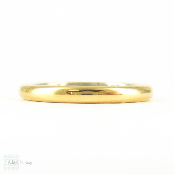 Vintage Wedding Band in 22 Carat Gold & Platinum. Domed D