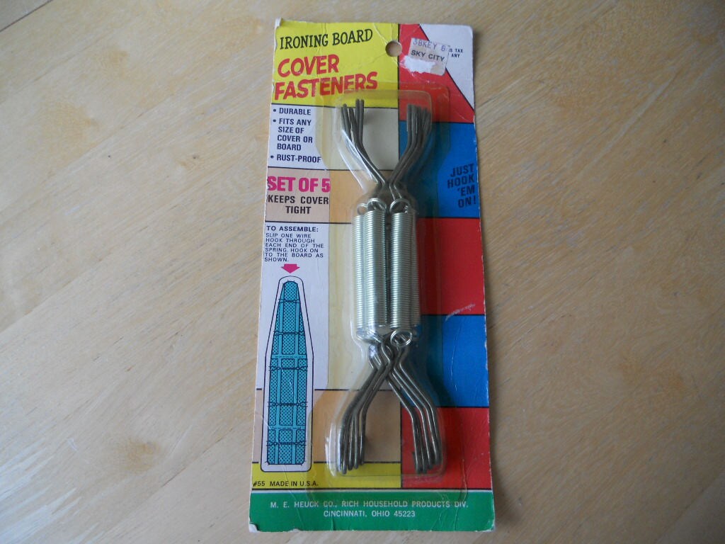 Vintage Ironing Board Cover Fasteners Set of 5 From M.E.