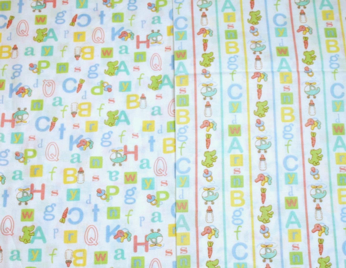 ABC Nursery Fabric Sweet Baby Boy ABCs OOP New Fabric 2