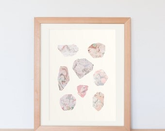 marbling minerals / rocks / poster / A3 / A4 / abstract