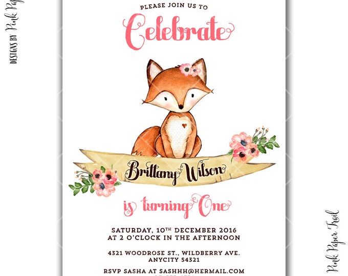 Sweet Woodland Happy Birthday Banner, Rustic Woodland, Woodland Party, Instant Download, Print Your Own