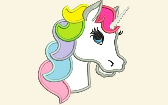 thread color rainbow embroidery applique designs embroidery head Unicorn machine applique