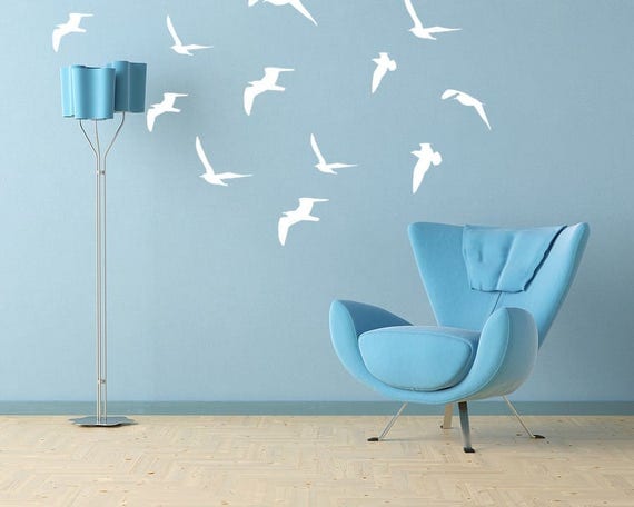 Seagulls flock Vinyl Decal