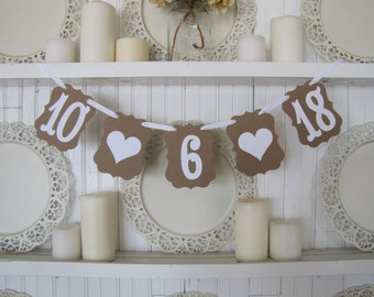 SAVE the DATE banner for wedding announcements, photo opts, engagement photos, new baby