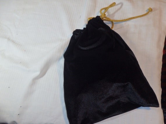Black Velveteen Pouch Black Velvet Bag Elegant Gift Bag