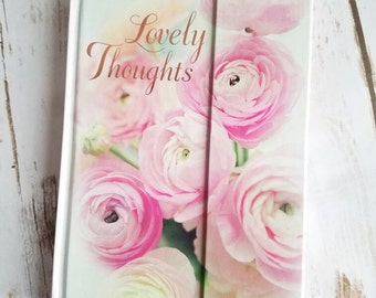 Pink Peonies Journal, Shabby Chic Journal, Romantic Pink Peonies Book, Lovely Thoughts Journal, Peonies Book