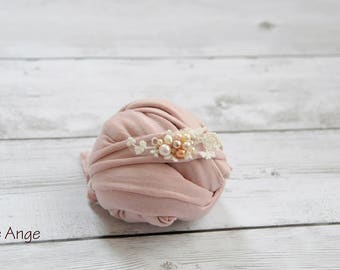Newborn wrap and headband, Newborn photo prop, Newborn Wrap Set, Wrap and headband, newborn girl, newborn props, Blush newborn wrap