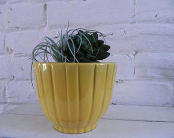 Vintage Frankoma 176 Planter - Mustard Yellow