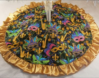 mardi gras tree skirt