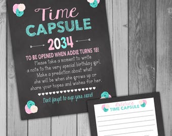 Time Capsule First Birthday Printable Time Capsule Birthday
