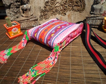 Vintage Textile Bag, Handmade Up cycled Shoulder Bag, Textile Shoulder Bag