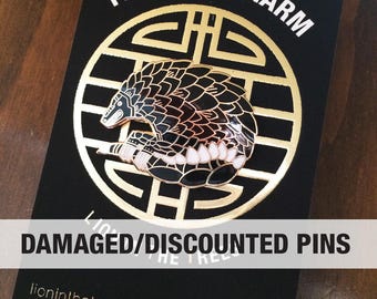 DAMAGED Pangolin Charm Enamel Pin
