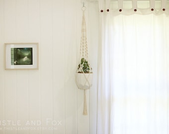 Large Macrame Plant Hanger - Serene, Natural Cotton Rope Hanger, Hanging Planter | Free Shipping Australia