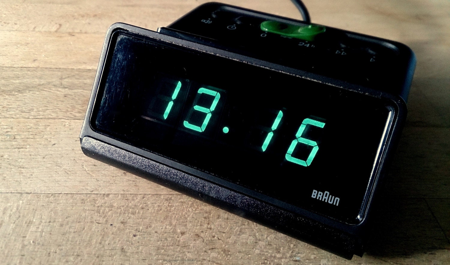 An original Braun DN 30 s digital alarm clock designed by
