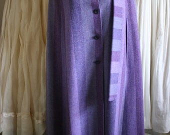 Womens Vintage Avoca Collection Ireland Long Wool Cape S Small