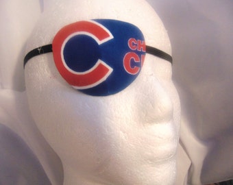Adult unisex handmade eye patches/ Chicago Cubs theme/vision accessory/cataract aid/health & beauty/blind eye aid/ocular aid/2 Styles