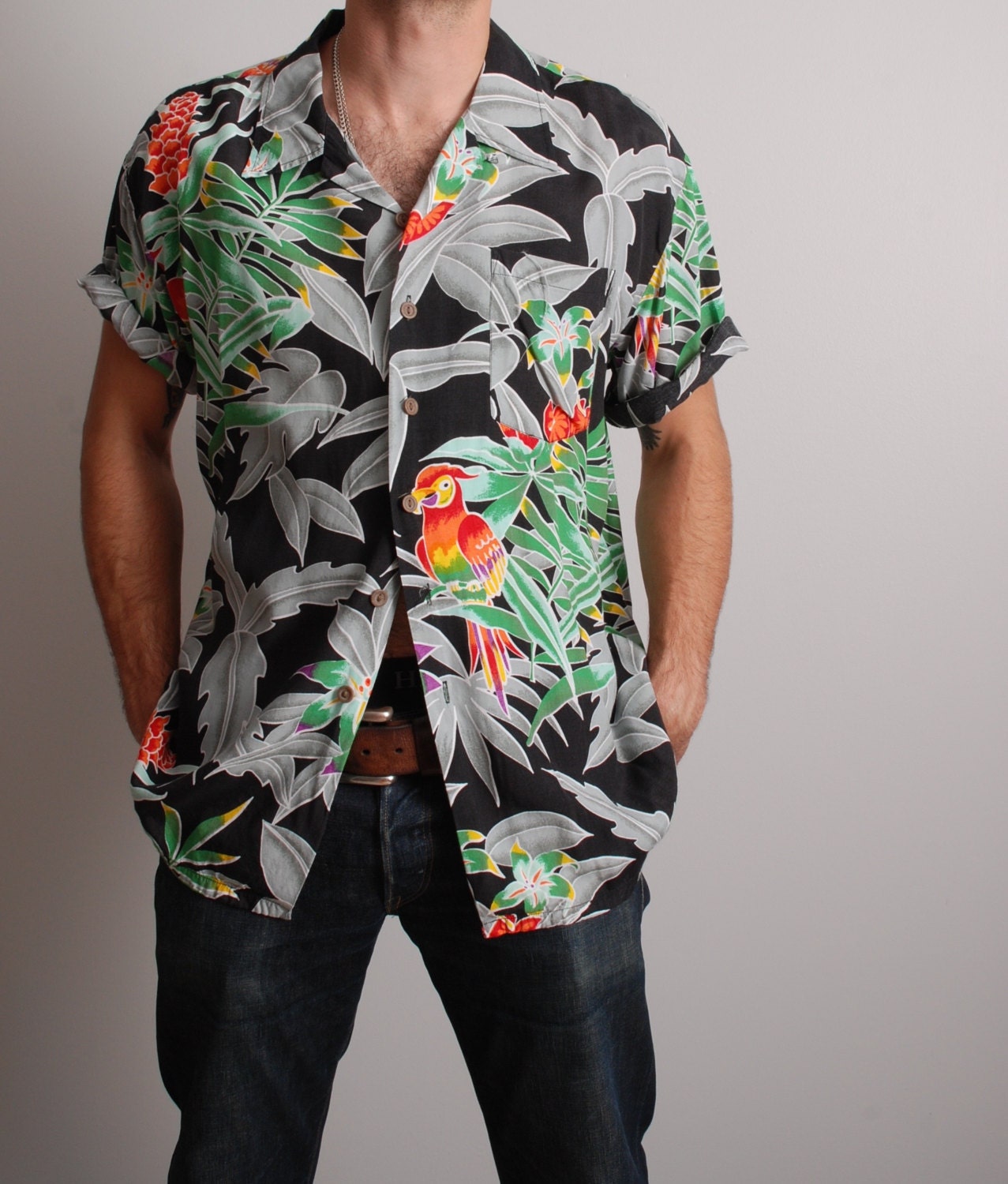 parrot shirt mens