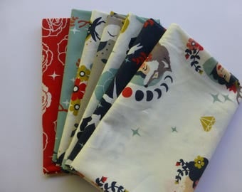 Fat Quarter Bundle, Organic Cotton Fabric - Birch Fabrics Tall Tales