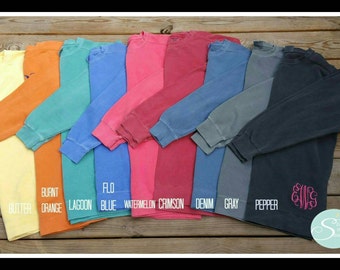 Monogram Comfort Color Sweatshirt*longer sweatshirt*sweatshirt with leggings