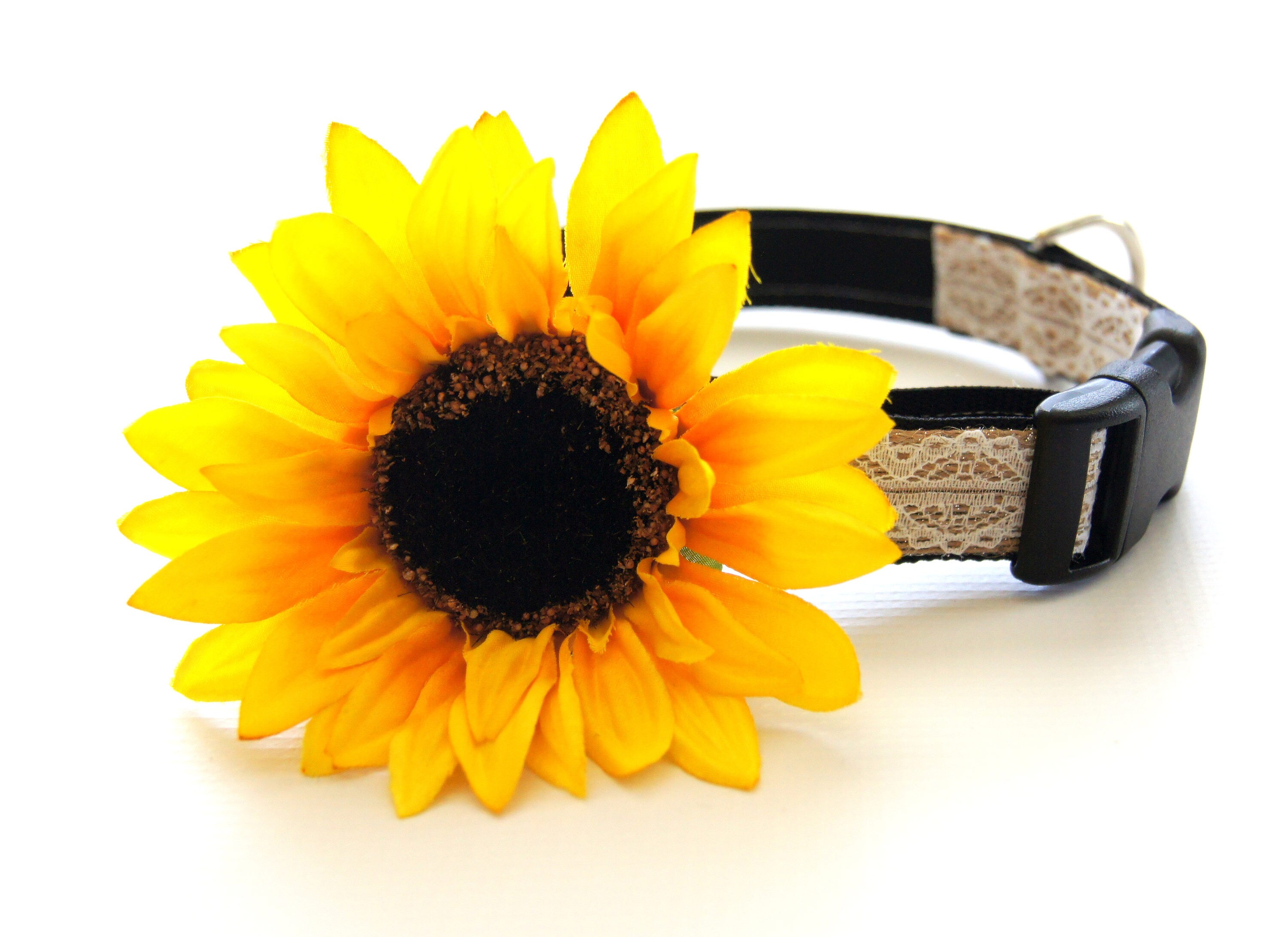 Yellow Sunflower Dog Collar Attachment