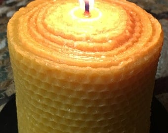 3x3 honeycomb 100% pure Beeswax solid pillar candle