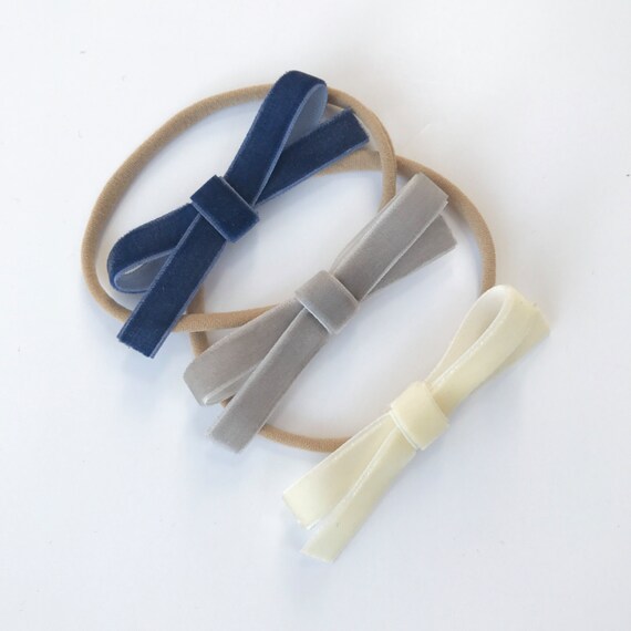 Winter Frost headband set... navy baby headband... babies