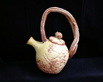 ChingWenArts handmade Stoneware Teapot Vase Pot, #E148