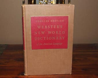 Vintage 1960 Concise Edition Webster's New World Dictionary of the American Language Hard Cover Book