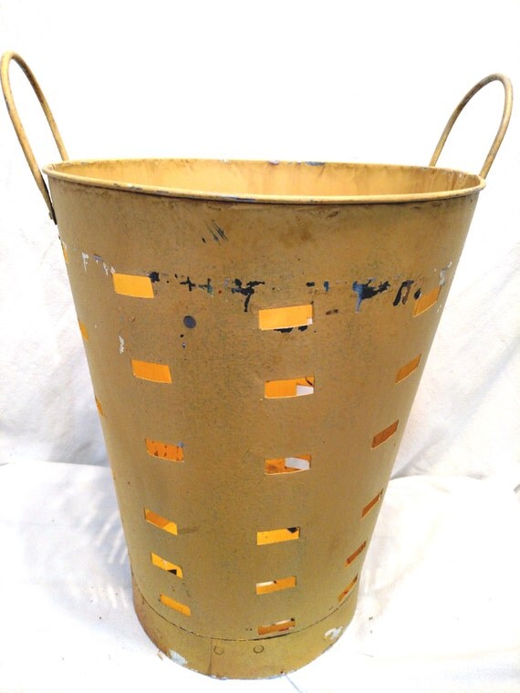 Olive Bucket Pale Vintage Yellow