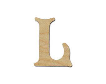 Letter L Unfinished Wooden Letters 6" Inch Tall