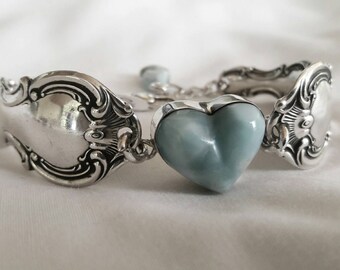 Larimar/Sterling Straussbourg Sterling Bracelet, size med-lg