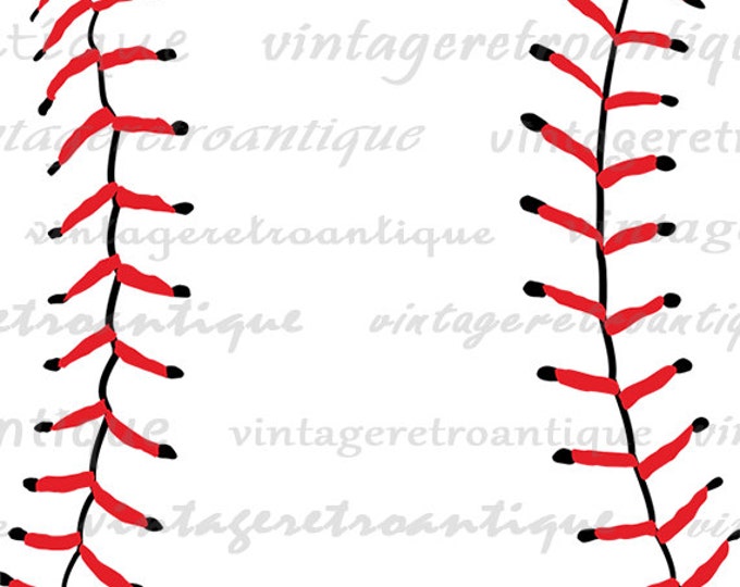 Baseball Digital Image Baseball Seams Graphic Sports Clipart Baseball Printable Download Vintage Clip Art Jpg Png Eps HQ 300dpi No.3933
