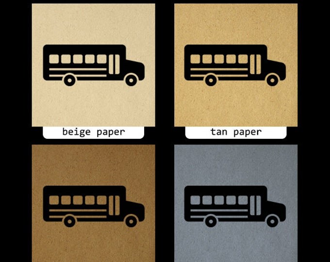 Printable Digital School Bus Graphic School Bus Icon Download Image Antique Clip Art Jpg Png Eps HQ 300dpi No.4338